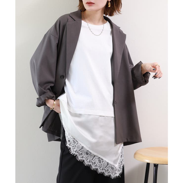 レースドッキングTシャツ | atONE | 詳細画像5 
