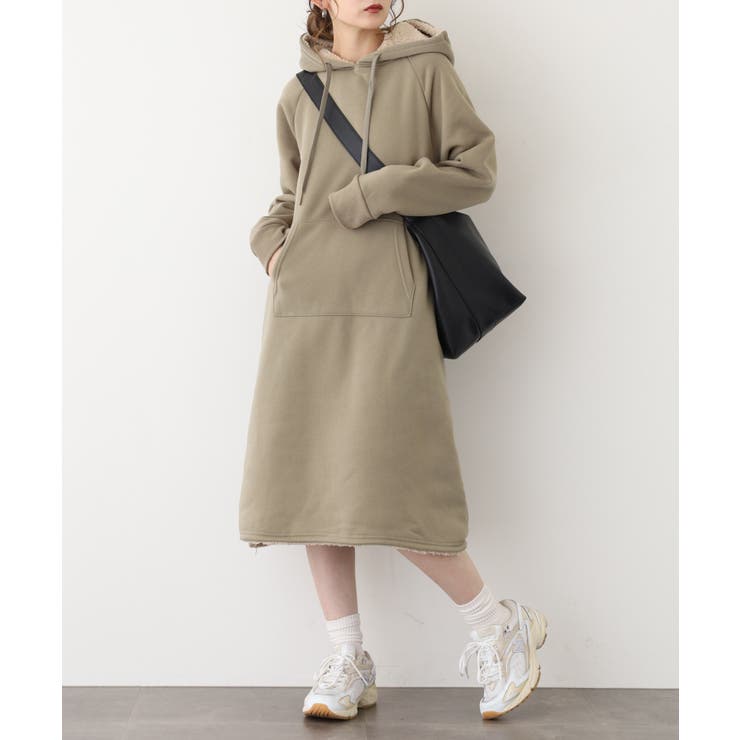 裏ボアパーカーワンピース | atONE | 詳細画像5 