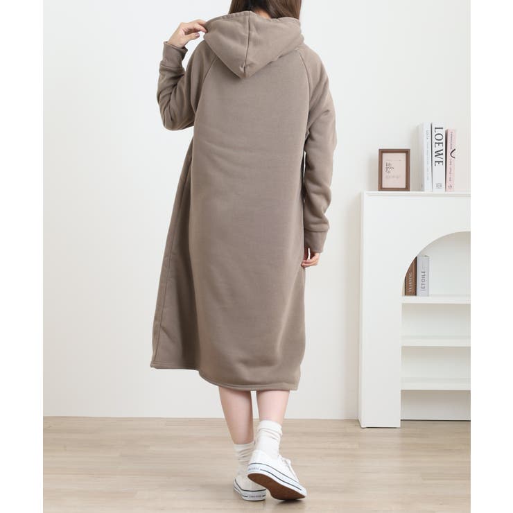 裏ボアパーカーワンピース | atONE | 詳細画像12 