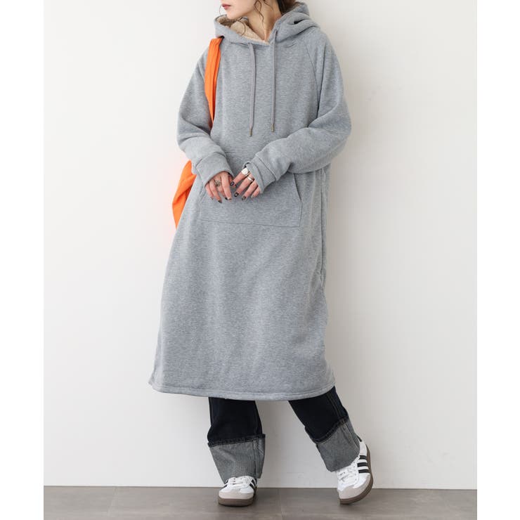 裏ボアパーカーワンピース | atONE | 詳細画像14 