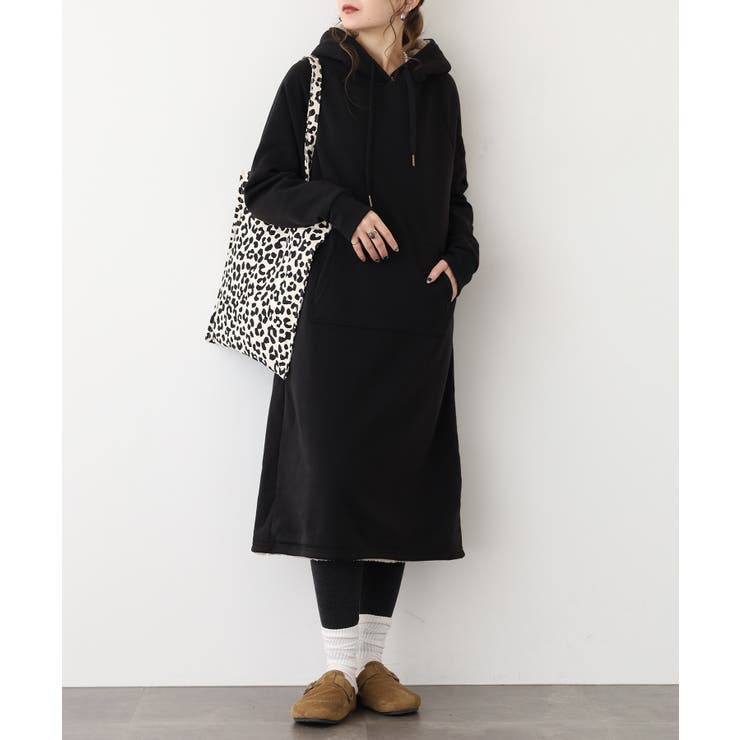 裏ボアパーカーワンピース | atONE | 詳細画像2 