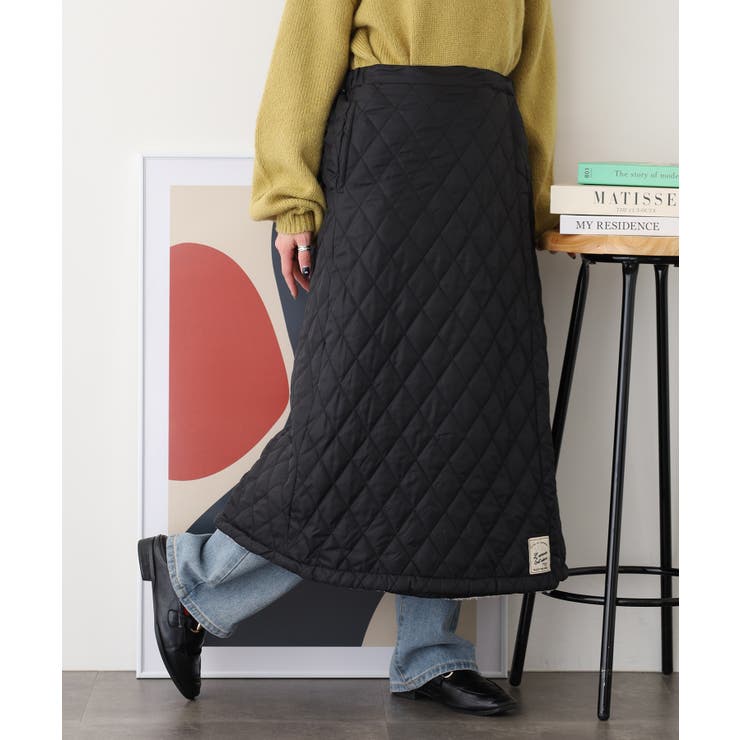 2WAY 裏ボアキルト無地ロング巻きスカート | atONE | 詳細画像4 