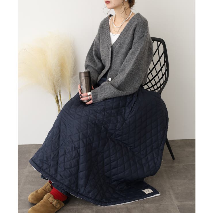 2WAY 裏ボアキルト無地ロング巻きスカート | atONE | 詳細画像8 