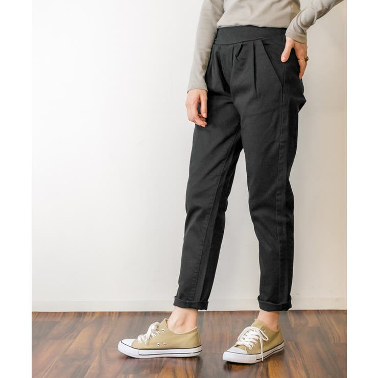 ワイドタックサルエルパンツ ゆったり リラックス | atONE | 詳細画像14 