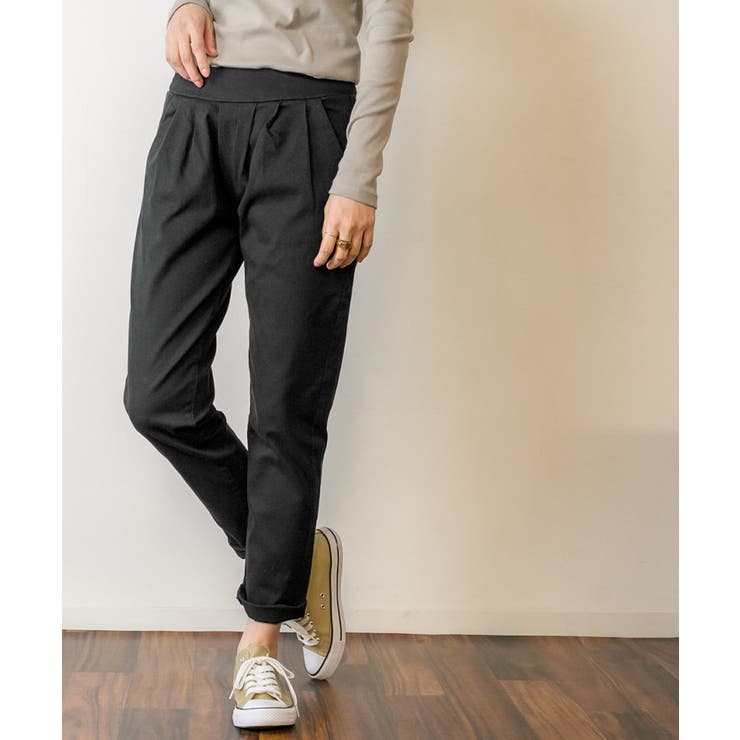 ワイドタックサルエルパンツ ゆったり リラックス | atONE | 詳細画像15 