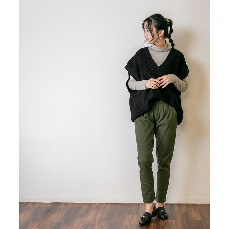 ワイドタックサルエルパンツ ゆったり リラックス | atONE | 詳細画像28 