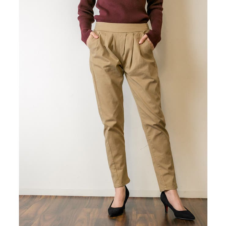 ワイドタックサルエルパンツ ゆったり リラックス | atONE | 詳細画像7 