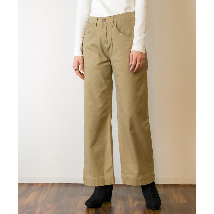 カラーツイルワイドパンツ ゆったり リラックス | atONE | 詳細画像10 