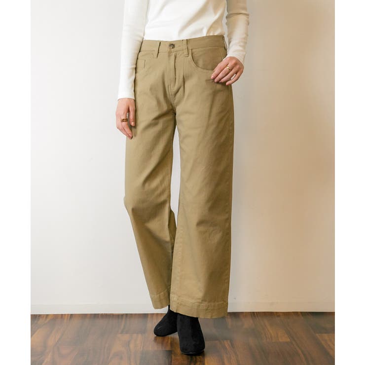 カラーツイルワイドパンツ ゆったり リラックス | atONE | 詳細画像12 