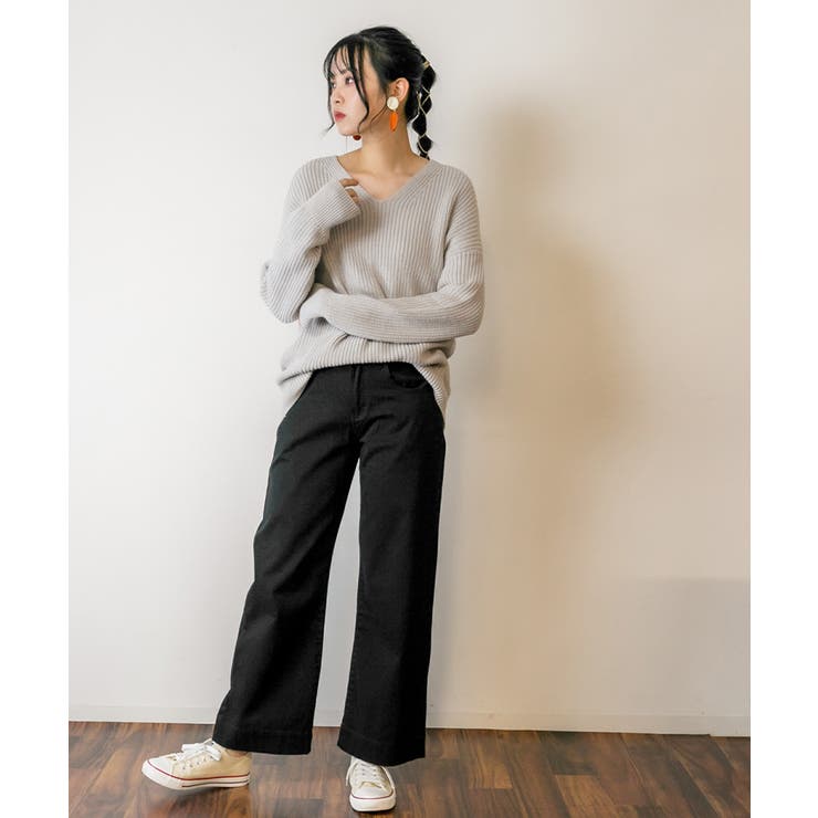 カラーツイルワイドパンツ ゆったり リラックス | atONE | 詳細画像24 