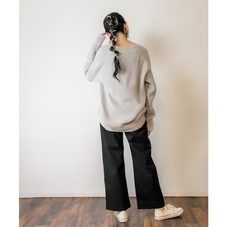 カラーツイルワイドパンツ ゆったり リラックス | atONE | 詳細画像25 