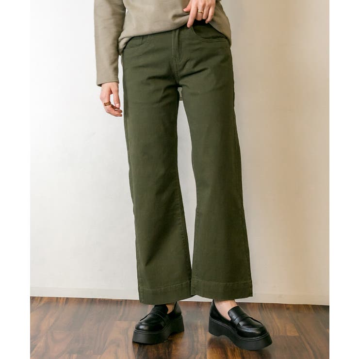 カラーツイルワイドパンツ ゆったり リラックス | atONE | 詳細画像26 