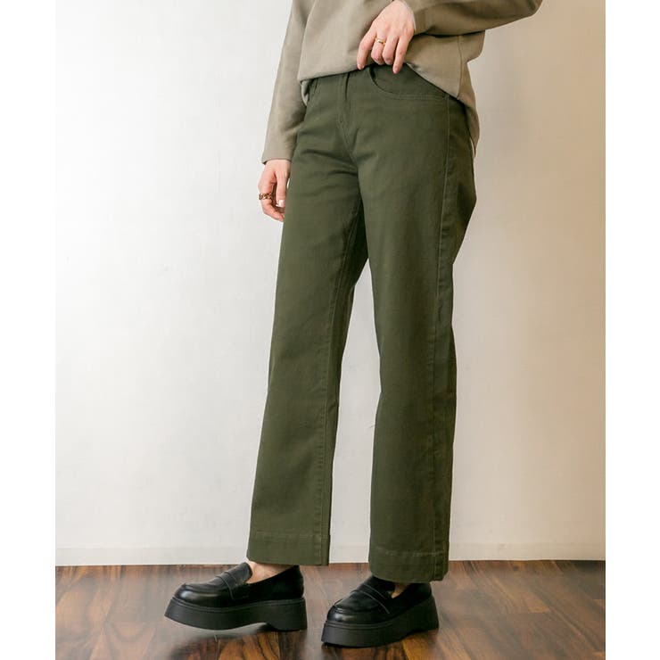 カラーツイルワイドパンツ ゆったり リラックス | atONE | 詳細画像27 