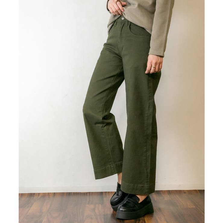 カラーツイルワイドパンツ ゆったり リラックス | atONE | 詳細画像28 