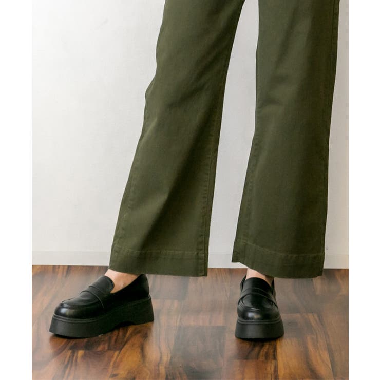 カラーツイルワイドパンツ ゆったり リラックス | atONE | 詳細画像31 