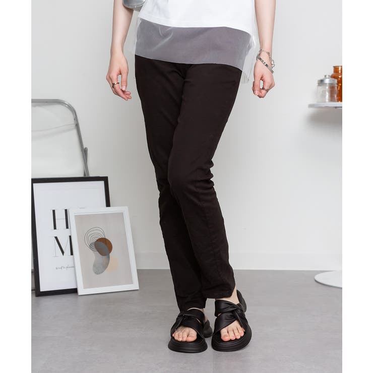 オールラバーウエストスリムパンツ スキニー ゆったり | atONE | 詳細画像15 