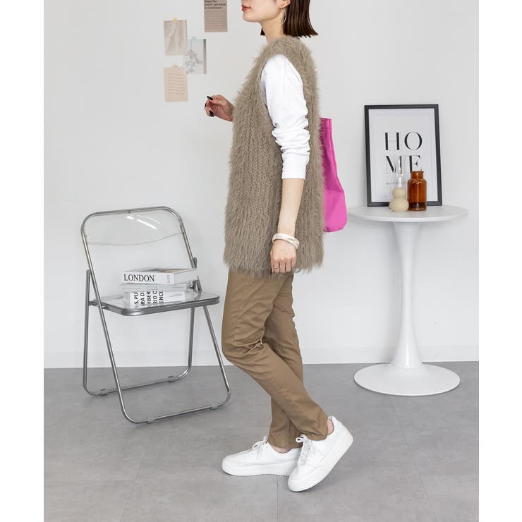 フロントジッパーツイルスキニーパンツ スリム ゆったり | atONE | 詳細画像27 