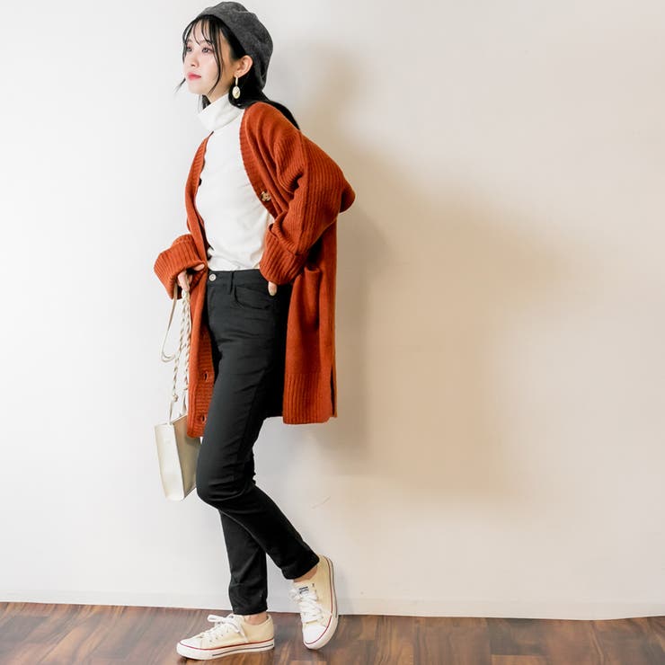 フロントジッパーツイルスキニーパンツ スリム ゆったり[品番