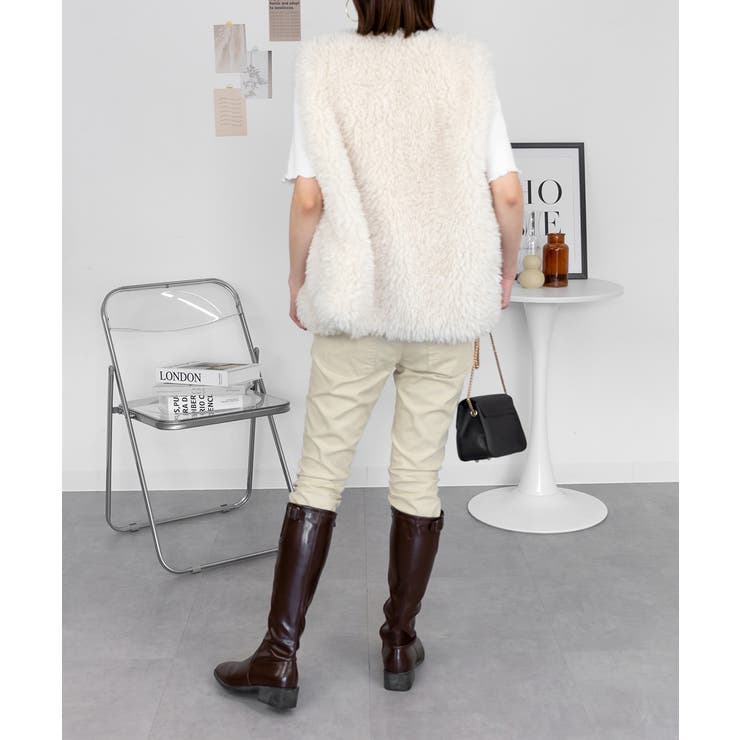 フロントジッパーツイルスキニーパンツ スリム ゆったり | atONE | 詳細画像35 