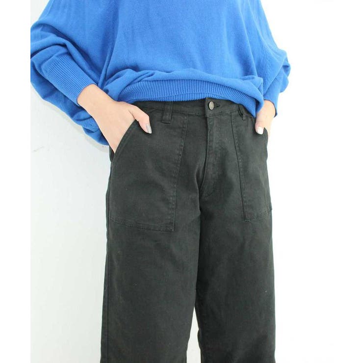 ツイルワイドベイカーパンツ ゆったり リラックス | atONE | 詳細画像11 