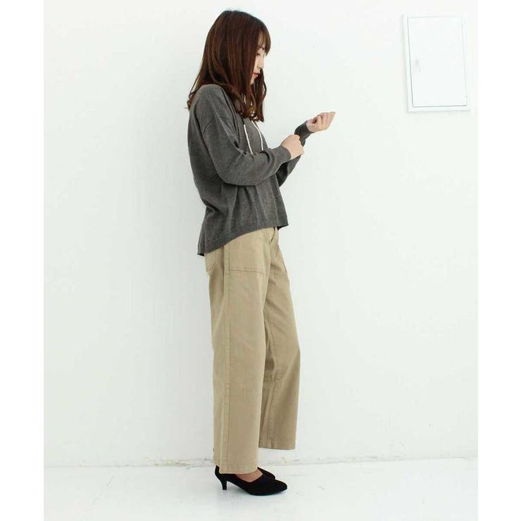 ツイルワイドベイカーパンツ ゆったり リラックス | atONE | 詳細画像6 