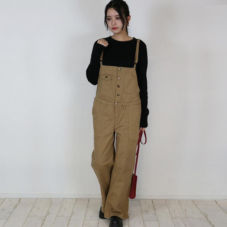 ツイルサロペットワイドパンツ レディースファッション通販 M | atONE | 詳細画像9 