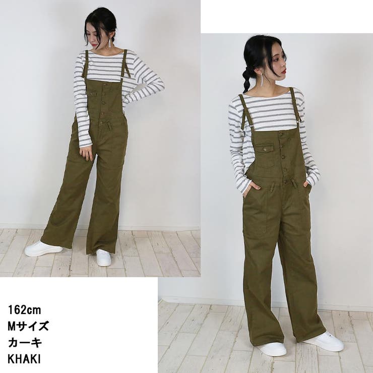 ツイルサロペットワイドパンツ レディースファッション通販 M | atONE | 詳細画像3 