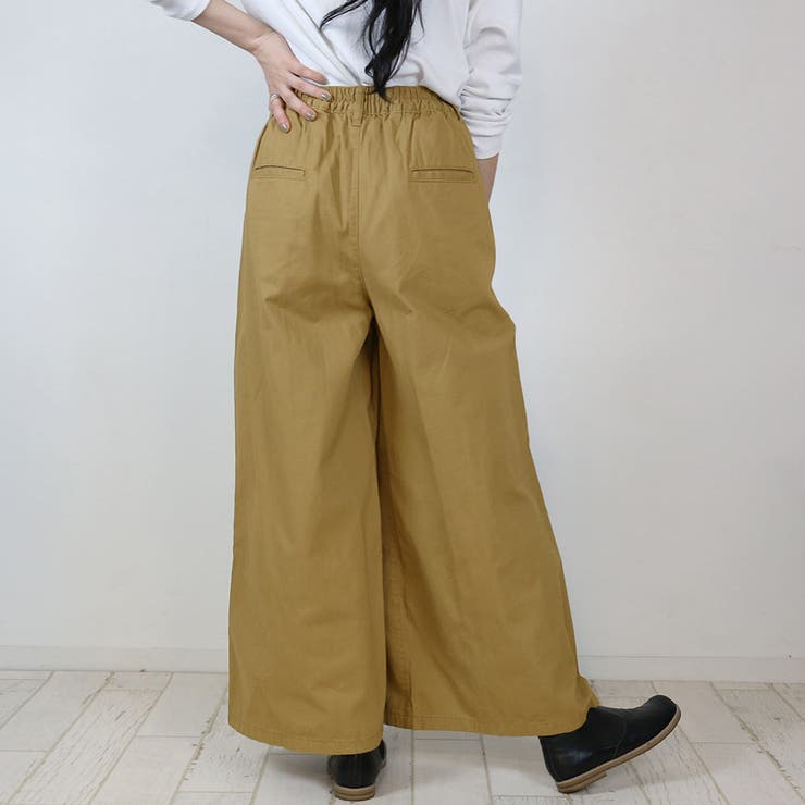wangwang (タック入りワイドパンツ　ベージュ) 予約]デザインタックワイドパンツ/ベージュ – Lumier