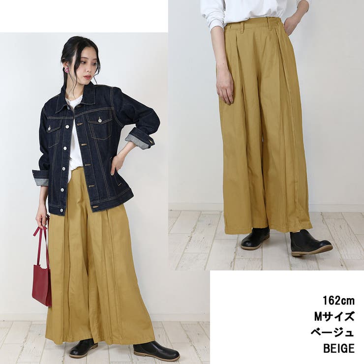 前タックワイドパンツ[品番：ATOW0000562]｜atONE（アットワン