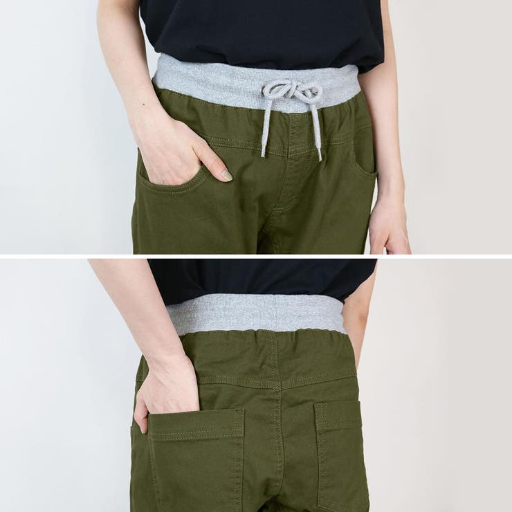 ウエストリブツイルサルエルパンツ[品番：ATOW0000563]｜atONE
