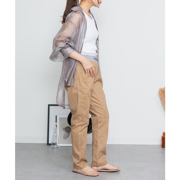 ウエストリブツイルサルエルパンツ | atONE | 詳細画像17 