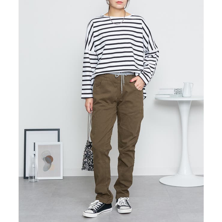 ウエストリブツイルサルエルパンツ | atONE | 詳細画像23 