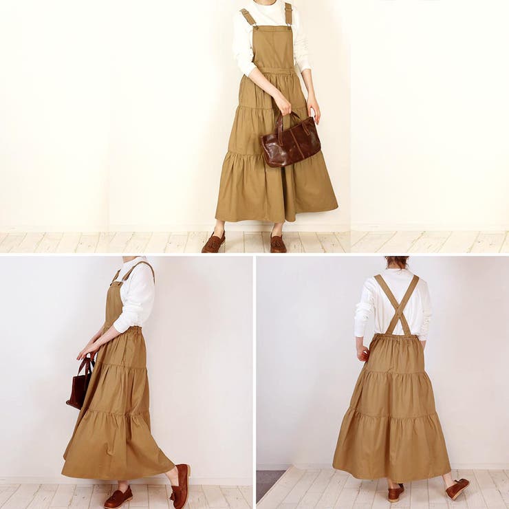 サロペットティアードマキシスカート | atONE | 詳細画像2 