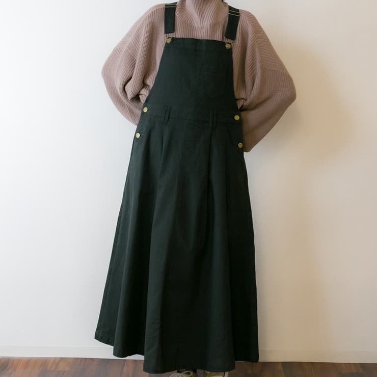 マキシ丈フレアサロペスカート | atONE | 詳細画像11 