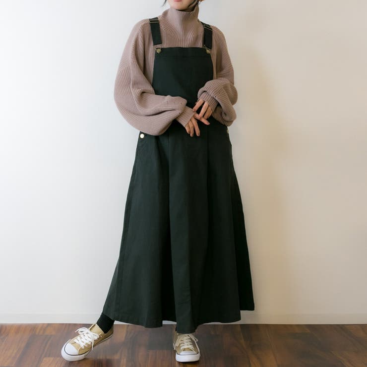 マキシ丈フレアサロペスカート | atONE | 詳細画像12 