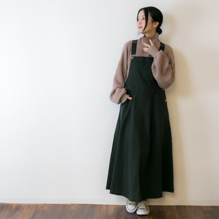 マキシ丈フレアサロペスカート | atONE | 詳細画像16 