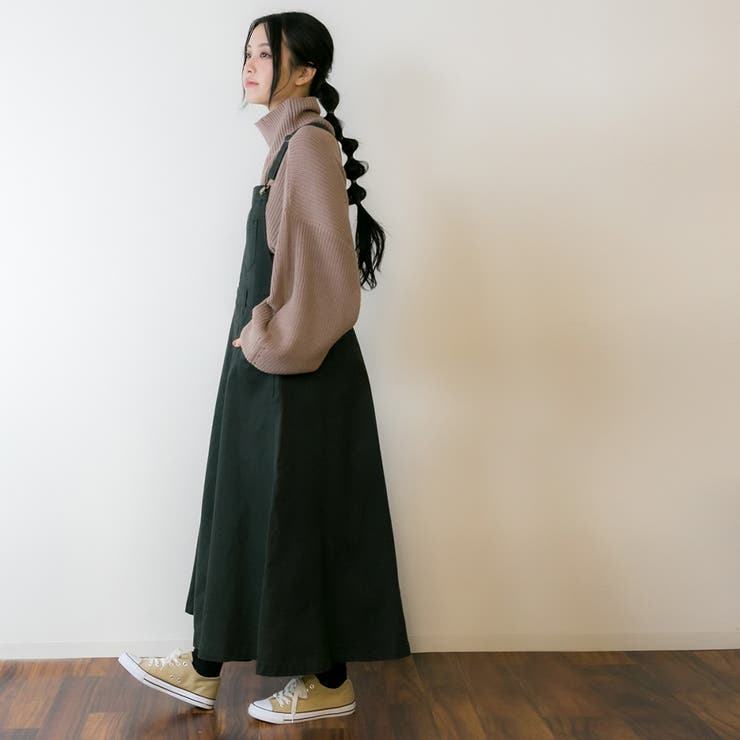 マキシ丈フレアサロペスカート | atONE | 詳細画像17 