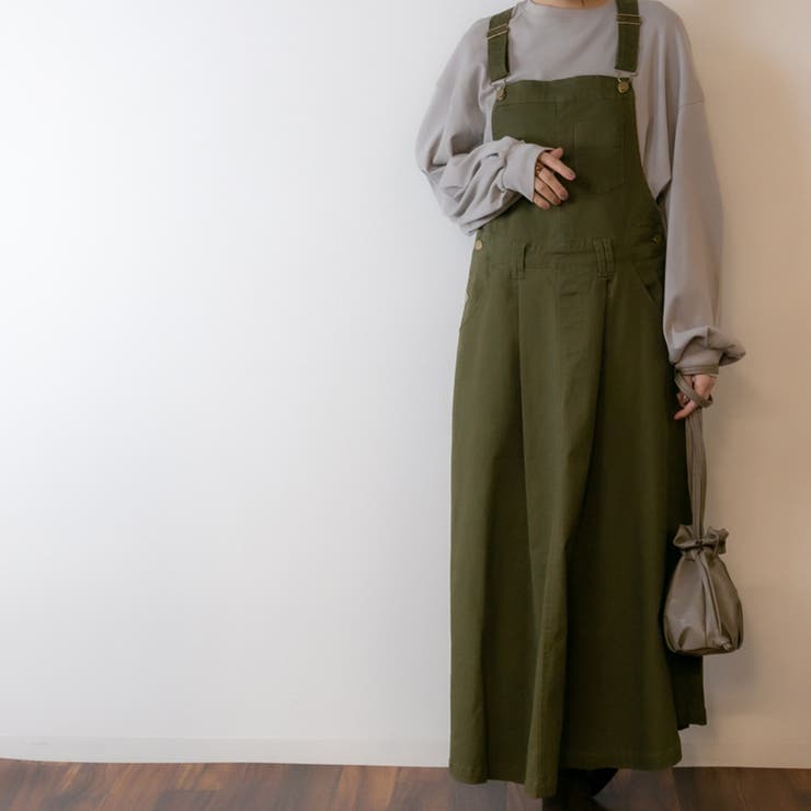 マキシ丈フレアサロペスカート | atONE | 詳細画像18 