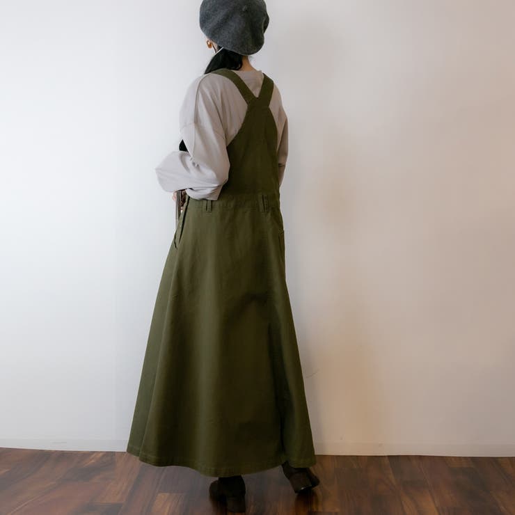 マキシ丈フレアサロペスカート | atONE | 詳細画像22 