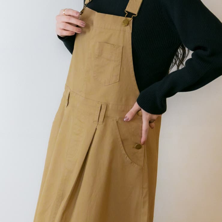 マキシ丈フレアサロペスカート | atONE | 詳細画像26 