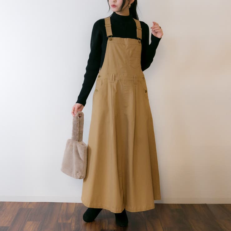 マキシ丈フレアサロペスカート | atONE | 詳細画像27 