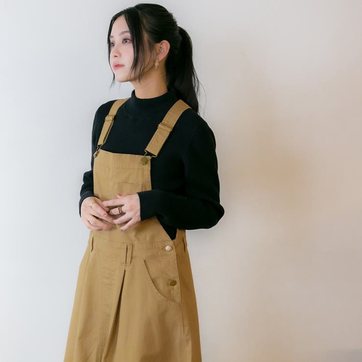 マキシ丈フレアサロペスカート | atONE | 詳細画像28 