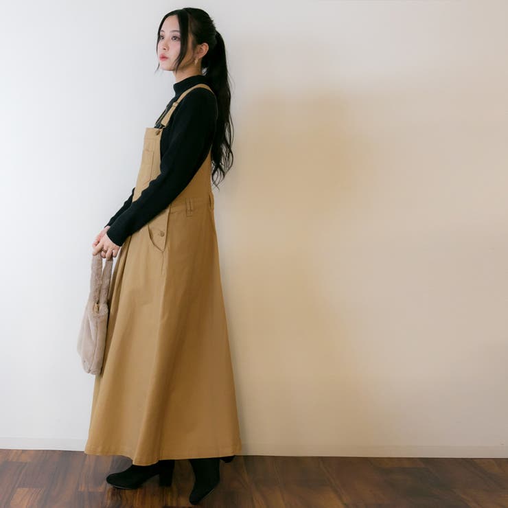 マキシ丈フレアサロペスカート | atONE | 詳細画像31 