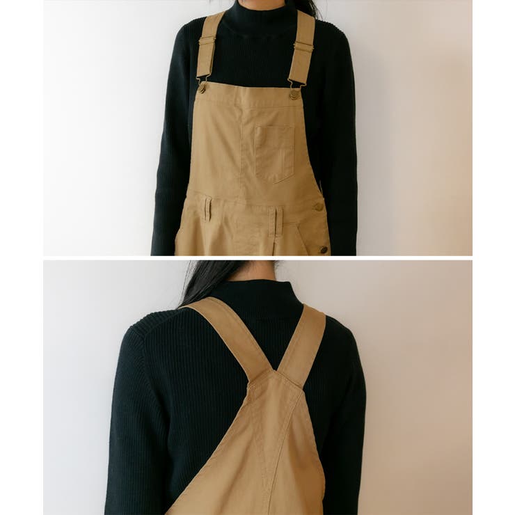 マキシ丈フレアサロペスカート | atONE | 詳細画像6 