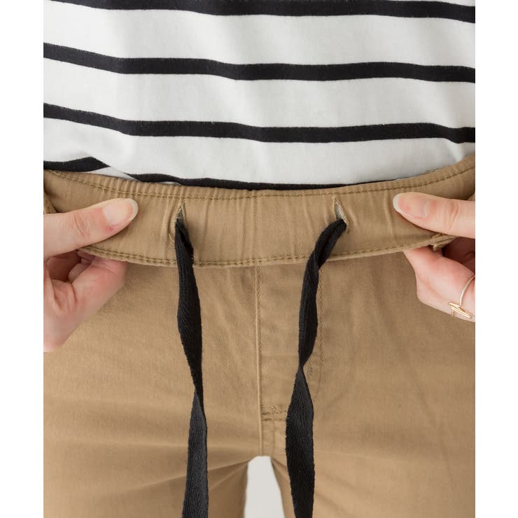 紐付きウエストゴムツイルパンツ | atONE | 詳細画像24 