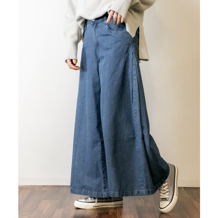 デニムバギーパンツ ゆったりだけどお洒落なワイドデニム デニム | atONE | 詳細画像11 