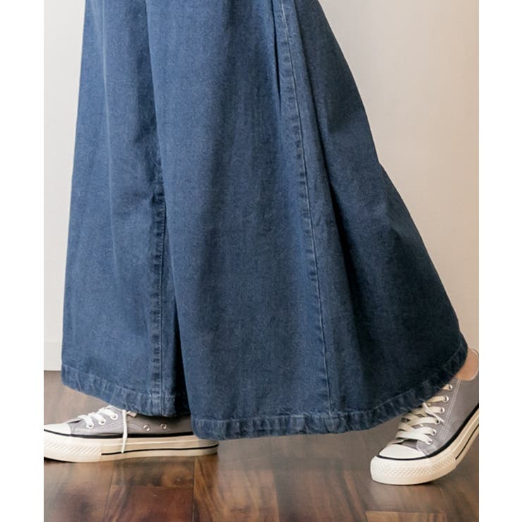 デニムバギーパンツ ゆったりだけどお洒落なワイドデニム デニム | atONE | 詳細画像14 