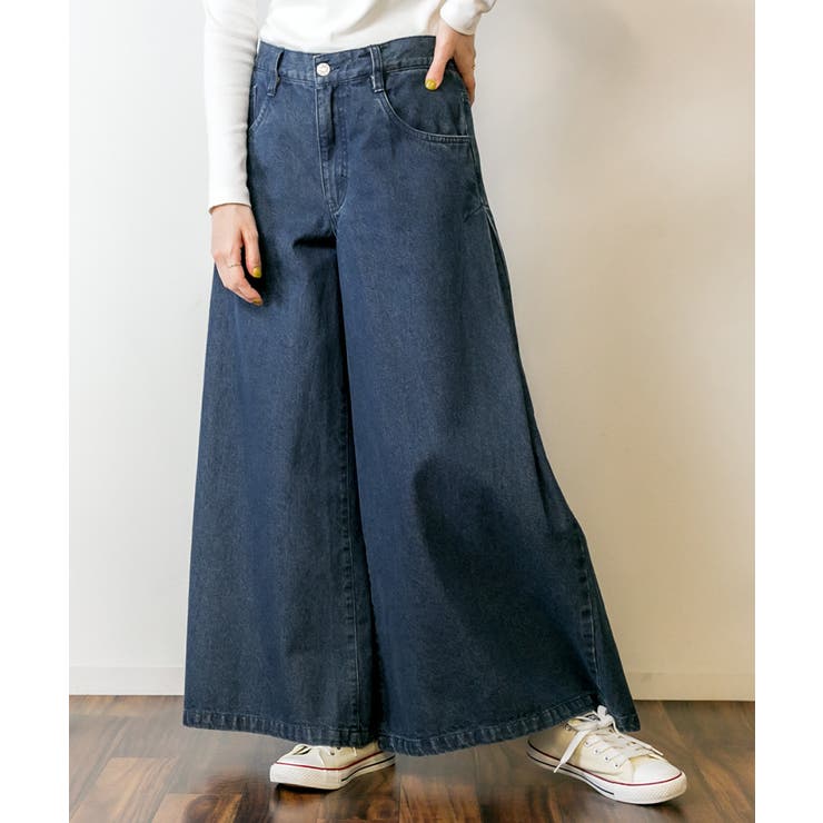 デニムバギーパンツ ゆったりだけどお洒落なワイドデニム デニム | atONE | 詳細画像18 
