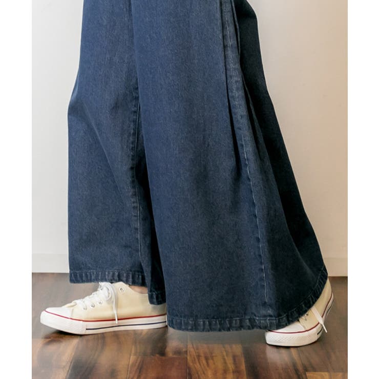 デニムバギーパンツ ゆったりだけどお洒落なワイドデニム デニム | atONE | 詳細画像22 