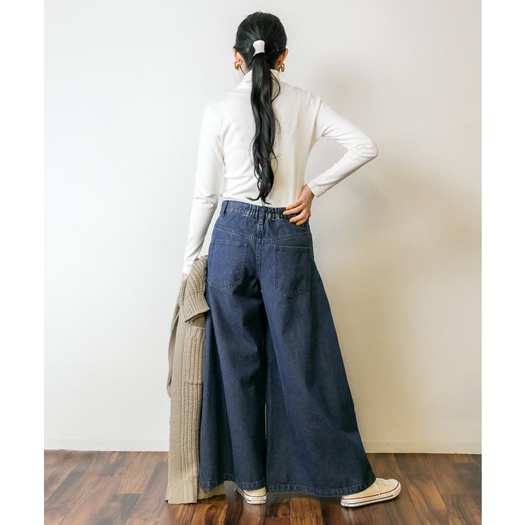 デニムバギーパンツ ゆったりだけどお洒落なワイドデニム デニム | atONE | 詳細画像24 